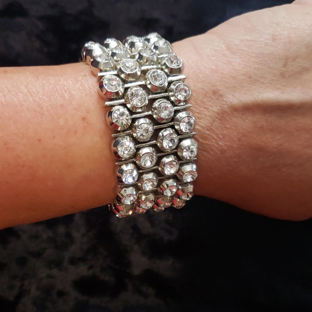 Cookie Lee Rhinestone Bracelet - image 1